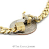 7cttw Round Diamond 24 Inch Curb Link Chain Necklace in 10k Yellow Gold - Thumbnail 3