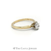 1/2cttw Pear Cut Diamond Solitaire Engagement Ring in 14K Yellow Gold - Thumbnail 3