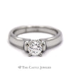 Designer Scott Kay 1/2ct Diamond Engagement Ring European Shank in Platinum - Thumbnail 1