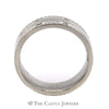 7mm Polished Wedding Band with Diamond Cut Edge in 14k White Gold - Thumbnail 2