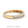 Alternating Princess Cut & Baguette Diamond Band in 14K Yellow Gold - Thumbnail 3