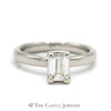 EGL Certified VS2/H Emerald Cut 3/4ct Diamond Solitaire Engagement Ring in 14K White Gold - Thumbnail 1
