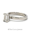 EGL Certified VS2/H Emerald Cut 3/4ct Diamond Solitaire Engagement Ring in 14K White Gold - Thumbnail 3