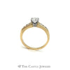 Round Diamond Engagement Ring with Channel Set Accents - Thumbnail 2