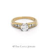 Round Diamond Engagement Ring with Channel Set Accents - Thumbnail 1