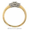1/2cttw Three Stone Round Diamond Ring in 14k Yellow Gold - Thumbnail 2