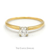 1/2ct Round Diamond Solitaire Engagement Ring in 14k Yellow Gold Tiffany Mounting - Thumbnail 1