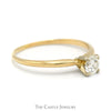 1/2ct Round Diamond Solitaire Engagement Ring in 14k Yellow Gold Tiffany Mounting - Thumbnail 3