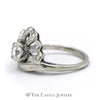 Antique Old European Cut 3/4cttw Diamond Fan Ring in 14K White Gold - Thumbnail 3