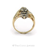 1CTTW Marquise Shaped Round and Princess Cut Diamond Ring in 14KT Yellow Gold - Thumbnail 2