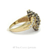 1CTTW Marquise Shaped Round and Princess Cut Diamond Ring in 14KT Yellow Gold - Thumbnail 3