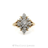 Snowflake Shape Diamond Cluster Ring in 14KT Yellow Gold - Thumbnail 1