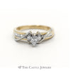 Marquise Cut Diamond Engagement Ring with Diamond Accents and Design - Thumbnail 1