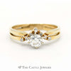 1/2cttw Old European Cut Diamond "V" Shaped Soldered Bridal Set in 14k Yellow Gold - Thumbnail 1