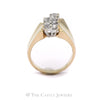 Double Column Cubic Zirconia Ring in Polished 14k Yellow Gold - Thumbnail 2