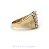 Double Column Cubic Zirconia Ring in Polished 14k Yellow Gold - Thumbnail 3