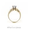 Round Brilliant Cut Diamond with Channel Set Diamond Accents - Thumbnail 2