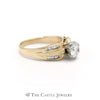 Round Brilliant Cut Diamond with Channel Set Diamond Accents - Thumbnail 3