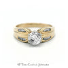 Round Brilliant Cut Diamond with Channel Set Diamond Accents - Thumbnail 1