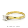Round Brilliant Cut 1/2ct Diamond Engagement Ring SI1 G/H in 18K Yellow Gold - Thumbnail 3