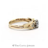 Round Brilliant Cut Diamond Solitaire Ring with Accented Sides - Thumbnail 3