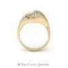 Channel Set Baguette Cut Diamond Free Form Wave Band in 14k Yellow Gold - Thumbnail 2