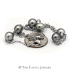 Gray Tahitian Pearl & Diamond Necklace In 18K White Gold - Thumbnail 3