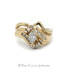 .50CTTW Marquise Cut Bypass Bridal Set with Diamond Accents in 14KT Yellow Gold - Thumbnail 1