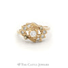 Decorative Diamond Cluster Ring in 14k Yellow Gold - Thumbnail 1