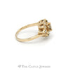 Decorative Diamond Cluster Ring in 14k Yellow Gold - Thumbnail 3