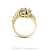 1/2cttw Round and Baguette Diamond Cluster Ring in 14k Yellow Gold Ribbed Mounting - Thumbnail 2