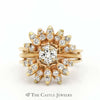 Starburst Shaped Diamond Cluster Soldered Insert Wrap and Ring in 14k Yellow Gold - Thumbnail 1
