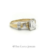 2.43cttw Emerald Cut Diamond Engagement Ring with Accents - Thumbnail 3