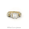 2.43cttw Emerald Cut Diamond Engagement Ring with Accents - Thumbnail 1