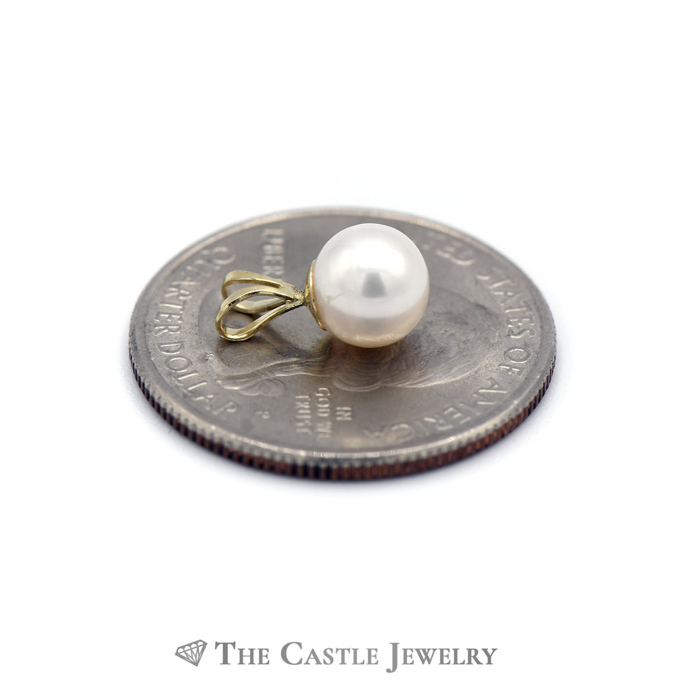7mm Pearl Pendant in 14k Yellow Gold