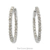 2cttw Inside Out Hollywood Hoop Earrings in 14k White Gold - Thumbnail 1