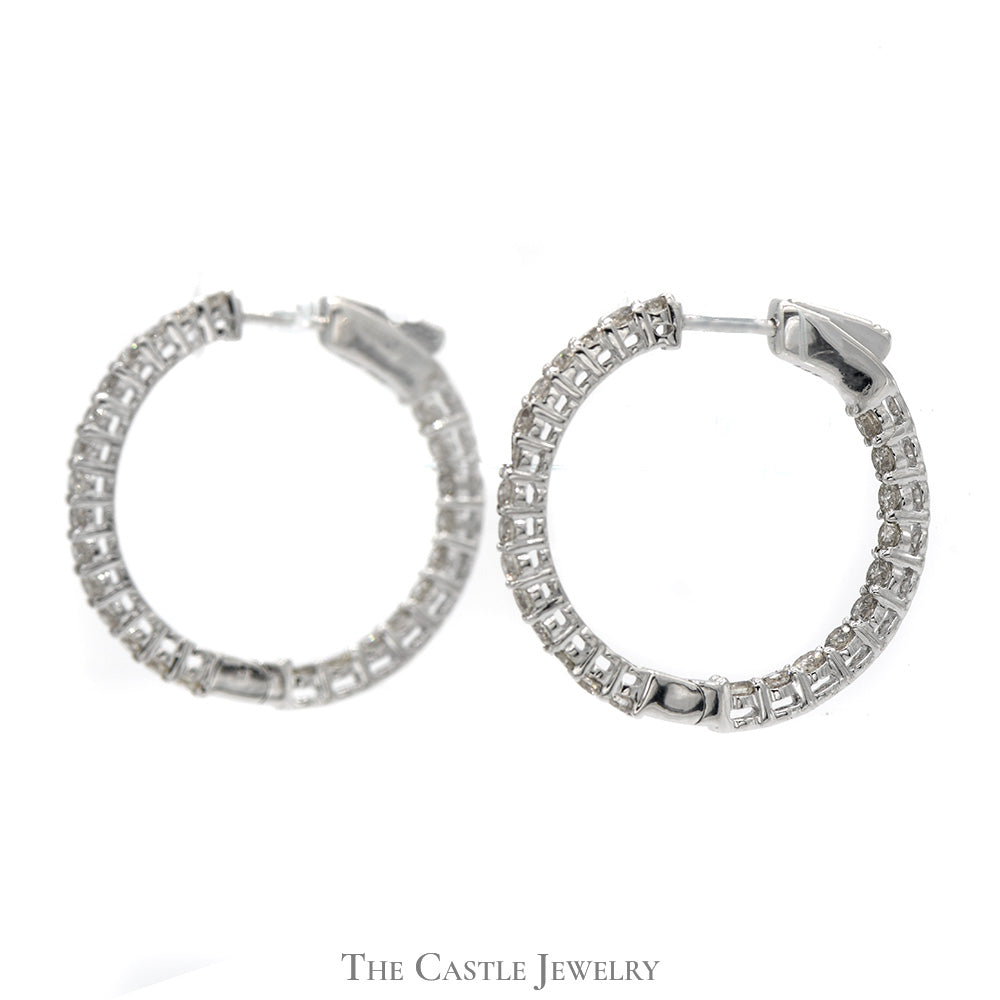 2cttw Inside Out Hollywood Hoop Earrings in 14k White Gold – The Castle ...