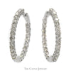 5cttw Inside Out Diamond Hollywood Hoop Earrings in 14k White Gold - Thumbnail 1