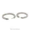 5cttw Inside Out Diamond Hollywood Hoop Earrings in 14k White Gold - Thumbnail 2