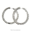 5cttw Inside Out Diamond Hollywood Hoop Earrings in 14k White Gold - Thumbnail 3