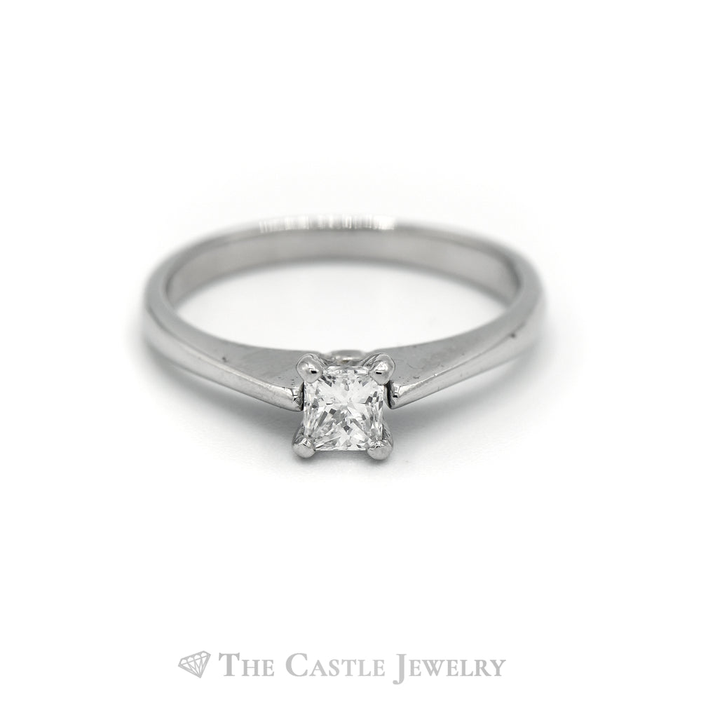 Princess Cut Diamond Solitaire Engagement Ring in Platinum