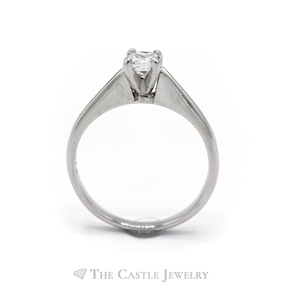 Princess Cut Diamond Solitaire Engagement Ring in Platinum
