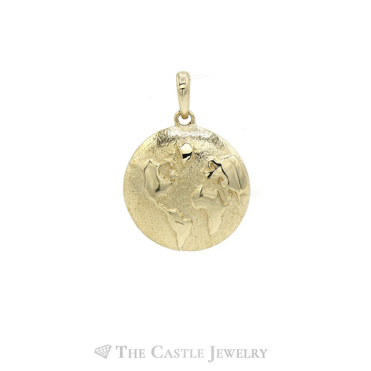 Globe of The World Pendant in 14k