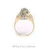 1/2cttw Wavy Diamond Cluster Ring in 10k Yellow Gold - Thumbnail 2
