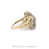 1/2cttw Wavy Diamond Cluster Ring in 10k Yellow Gold - Thumbnail 3