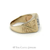 1/2CTTW Round Cut Diamond Solitaire Ring with Fancy Designed Sides in 14KT Yellow Gold - Thumbnail 3
