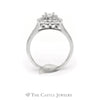 Crown Collection 1cttw Princess Cut Diamond Bridal Set with Double Diamond Halo and Accents in 14k White Gold - Thumbnail 4