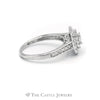 Crown Collection 1cttw Princess Cut Diamond Bridal Set with Double Diamond Halo and Accents in 14k White Gold - Thumbnail 3