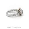 Crown Collection 1cttw Diamond Bridal Set with Diamond Halo and Matching Curved Band in 14k White Gold - Thumbnail 4