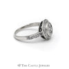 .75cttw Round Diamond Cluster Ring with Diamond Halo & Accents in 14k White Gold - Thumbnail 3